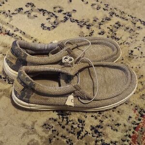 Hey Dude Textured Gray Slip-On Loafers